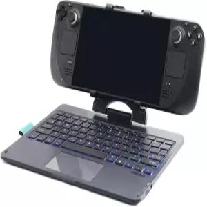 인벤식 덱탑 - 밸브 리눅스 PC 게임 액세서리를 위한 멀티컬러 LED 노트북 장착된 스팀 키보드 및 블루투스