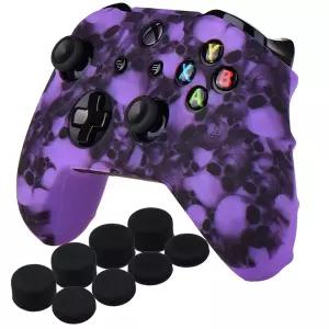 마이크로소프트 Xbox One X S 컨트롤러용 YoRHa 워터 트랜스퍼 프린팅 해골 실리콘 커버 스킨 케이스 x 1