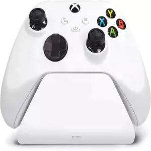 로봇 화이트 - 1200mAh 충전식 배터리 도크 Xbox Series X S 및 One용 스테이션이 있는 범용 Pro 스탠드