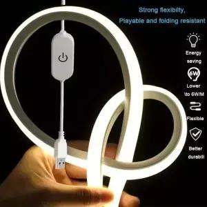 LED 스트립 조명 5V USB 15M 네온 불빛 침실 TV 백라이트 대 한 방수 터치 모션 센서 스위치