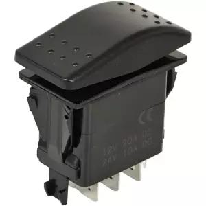 XYZIL 6 핀 켜짐 꺼짐 순간 로커 스위치 VLD1S00B-AZC00-000 DPDT 20A 12VDC 밀봉 비발광 3가지 위치 DIY