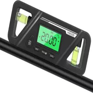 2-in-1 디지털 전자 레벨 및 각도 게이지 버블 경사계 스피릿 LCD 디스플레이 각도계 파인더 90 범위 자기