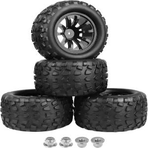 트랙사스 스탬피드 Vxl 호스 4x4 레드캣 볼케이노 Epx RC 몬스터 트럭용 4PCS AllinRC 12mm 육각 바퀴 및