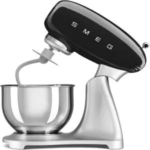 스무스 스타트 앤 스테디믹스 600W 모터 10스피드 스테인리스 스틸 볼 푸어 실드가 장착된 SMEG SMF04 5Qt