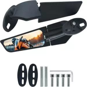 가와사키 닌자 650 500 400 300 ZX6R 스즈키 GSXR 1000 600 750 혼다 CBR용 오토바이 백미러 텍스처 블랙