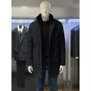 [트루젠]트루젠  역시즌  블랙컬 토끼털탈부착 구스다운 패딩코트 2244IH240450
