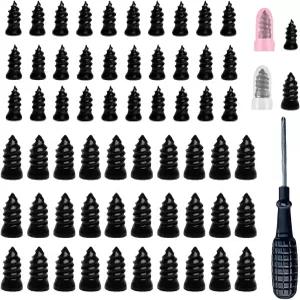 LOGOL 61PCS 타이어 수리 고무 못 키트 박스 및 드라이버가 포함된 나사 자동차 오토바이 트럭 트랙터 펑크