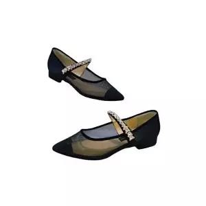 [세라]세라  마리오 VICTOR CHOI 망사 큐빅장식 단화 펌프스  2cm  W22P104