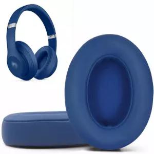 Beats Studio 3.0/2.0과 호환되는 교체 이어 패드 쿠션 고밀도 메모리 폼이 장착된 헤드폰 부드러운 가죽