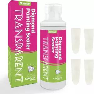 나리올라 보석 페인팅 실러 4fl oz 다이아몬드 고정 및 밀봉을 위한 핑거 코트가 있는 투명 접착제