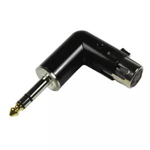 HQRP 3핀 XLR 여성용 1/4인치 / 6.35mm 남성용 TRS 각도 어댑터 4개의 조절 가능한 위치 오른쪽 및 90도