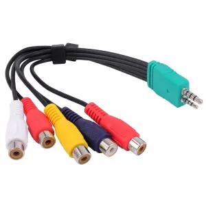 예워스 삼성 TV 부품 어댑터 교체 0.3m 3.5mm 남성 5RCA 여성 플러그 오디오 비디오 AV 케이블 코드 호환