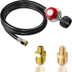 호스가 있는 MCAMPAS 0-20 Psi 조절 가능한 프로판 레귤레이터 터크 튀르키예 생선 요리사 가스 버너에