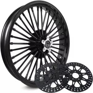 TOFR 21x3.5 앞바퀴 림 36 뚱뚱한 킹 스포크 튜브리스 할리 투어 2000-2008 로드 스트리트 글라이드