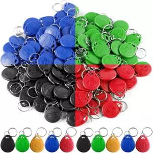 jasugKEY 100pcs 125KHz RFID 키포브 접근 제어 카드 ABS 전기 잠금 토큰 태그 EM4100 ISO14443A 호환 읽기