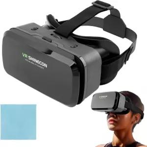휴대폰용 VR 헤드셋 100 광각 안경 - 동공 거리 조절 가능 4.0-6.0인치 경량 디자인 몰입형 3D 영화 및
