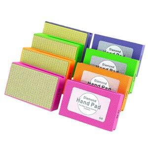 14pcs 다이아몬드 핸드 폴리싱 패드 92x59mm 타일 유리 연마 그라인딩 블록 스톤 대리석 세라믹 샌딩 디스