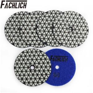 FACHLICH-건식 다이아몬드 수지 본드 연마 패드 6 개 유닛, 유연한 샌딩 디스크, 석재 화강암 및 대리석 직