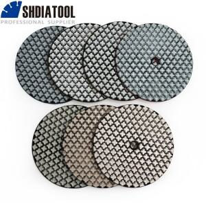 SHDIATOOL 다이아몬드 습식 또는 건식 연마 패드, 프리미엄 품질 수지 본드 샌딩 디스크, 직경 4 인치, 100
