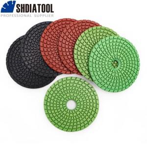 SHDIATOOL 8 개대 직경 4 100mm 전문 다이아몬드 습식 연마 패드 대리석 화강암 샌딩 디스크 스톤 폴리싱