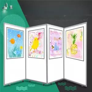 투명 파티션 사무실 가림막 스크린 책상 칸막이 병풍 학원 가벽 지지대