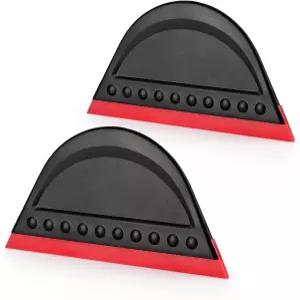 FOSHIO 2팩 비닐용 블랙 미니 스퀴지 창문 틴트 자동차 필름 랩 간판 제작 DIY 공예 벽지 매끄럽게 하기