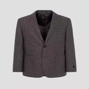 [COUTURE] LOROPIANA 브라운 헤링본 솔리드 라이크 재킷  브라운 (RX6811R01D)