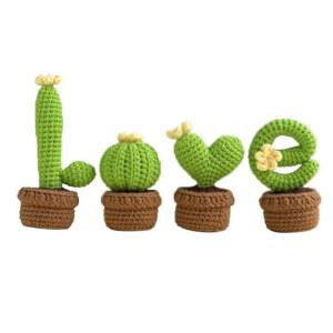뜨개 니트 선인장 화분 만들기 DIY 키트 핸드메이드 화분 인테리어 소품