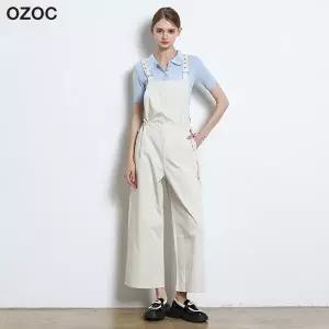 [오조크(OZOC)] 허리스트링 리본끈 오버롤 점프수트 (택가격 157000원)