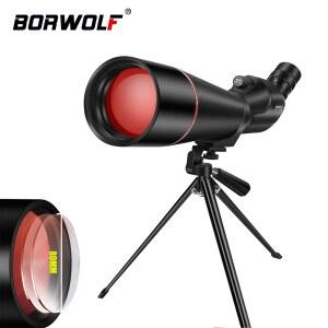 BORWOLF 25 75x80 망원경 스포팅 스코프 강력한 줌 단안 BAK4 방수 조류 관찰용 삼각대 포함 타겟 슈팅