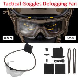전술 고글 안개 방지 환기 팬 Airsoft Motorcross 등산 스키 Defogging 팬용 조절 가능한 헤드 스트랩