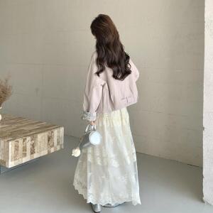 모두팜 여성 멋쟁이 퍼플 차이나 가죽 코트 봄가을 달콤 시크 PU가죽 재킷 MOC