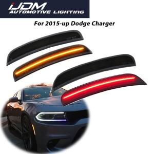 2015-2021 닷지 충전기 전면 후면 범퍼 LED 사이드 마커 라이트 턴 신호등/운전 조명 12V 용 2pcs