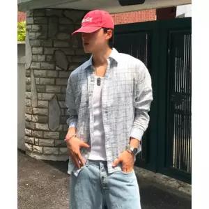SPAO 오버핏 체크 셔츠 SPYCG37C01