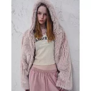 Urbandress(어반드레스) Champagne Fur Jacket PINK