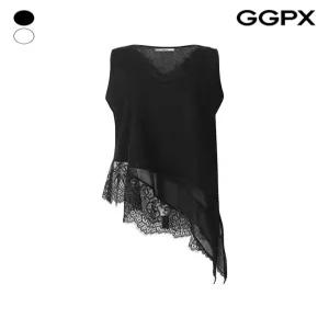 언밸런스 레이스 슬리브리스 티셔츠 GQ4TS010F 440808 GGPX