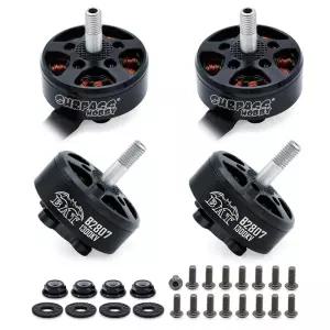 4pcs 250mm 18AWG 실리콘 와이어(블랙)를 장착한 5-6S FPV 레이싱 드론 쿼드콥터 모터의 B2807 1300KV