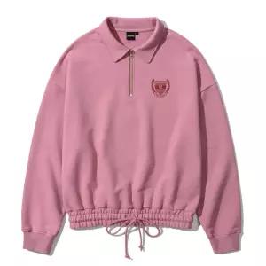 NEW VARSITY LOGO HALF ZIPUP PINK 440489 오아이오아이컬렉션