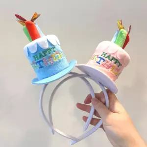 생일머리띠 파티용품 생일파티 사진소품 케익 초