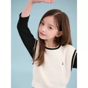 빈폴 키즈 BI5141G125 아동 셔츠 유아 여아 골지 티셔츠 블랙 4740602