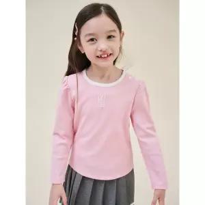 빈폴 키즈 BI5141G12Y 아동 셔츠 유아 여아 골지 티셔츠 라이트 핑크 4740605