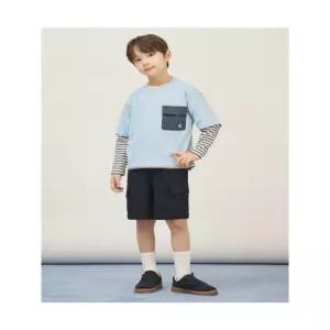 빈폴 키즈 BI5741U02Q 아동 셔츠 유아 스트라이프 레이어드 반팔 & 긴팔 2PCS 상