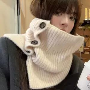 캐주얼 쓰리버튼 골지 니트 방한 넥워머 머플러