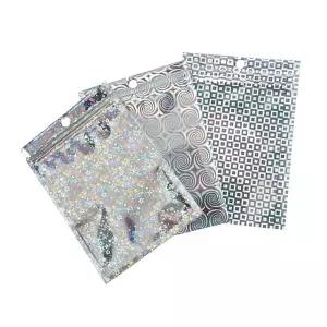걸이형 디자인 홀로그램 지퍼백 포장봉투 10x15cm