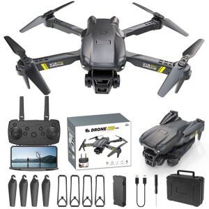 카메라가 장착된 드론 RC 쿼드콥터 1080P HD 블 FPV 초급 안정적인 호버 제스처 셀카 웨이포인트 3D 플립