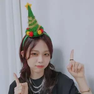 [하프클럽/셀럽하우스]크리스마스 꼬깔트리머리띠