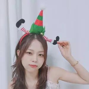 [하프클럽/셀럽하우스]크리스마스 트리캡 머리띠
