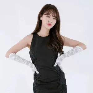 [제이큐]혜명몰 파티 롱장갑 망사 38cm 화이트 생일 웨딩 촬영소품 레이스장