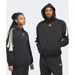 ADIDAS 바스켓볼 3-스트라이프 플리스 후디 - 블랙 JZ7914 5658165