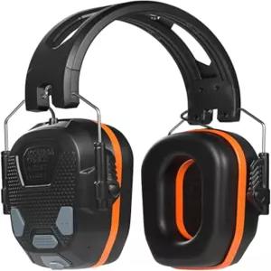 KLEIN TOOLS AESEM2 슬림 블루투스 5.4 청력 보호용 이어머프 23dB NRR 건설 및 작업장용 충전식 소음 차단